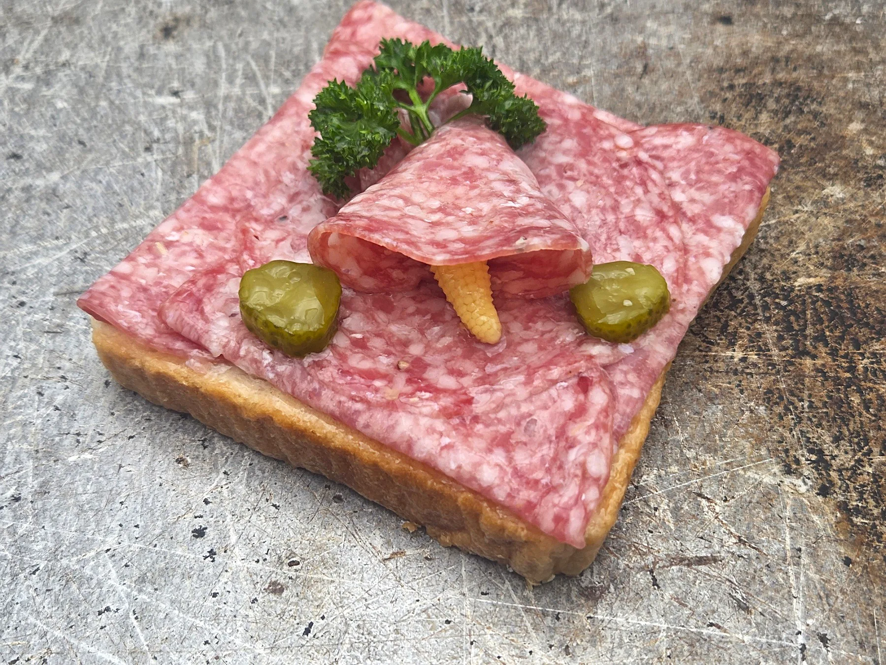 Canapé Salami – Bild 1